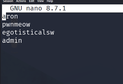 Contents of the allowed.userlist file