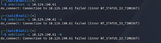 Failed SMB connection attempts