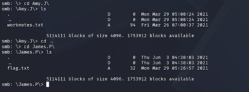 Navigating SMB directories