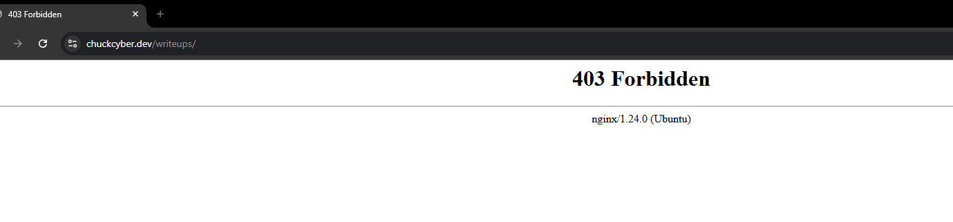403 Forbidden error