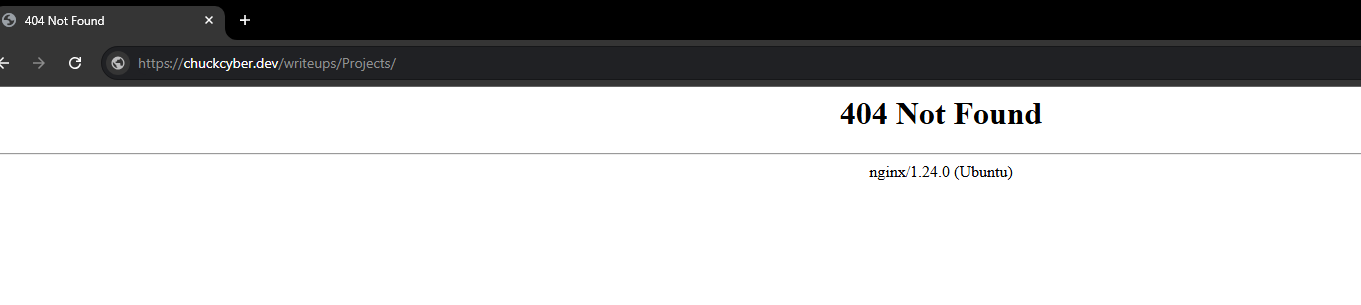 404 Not Found error